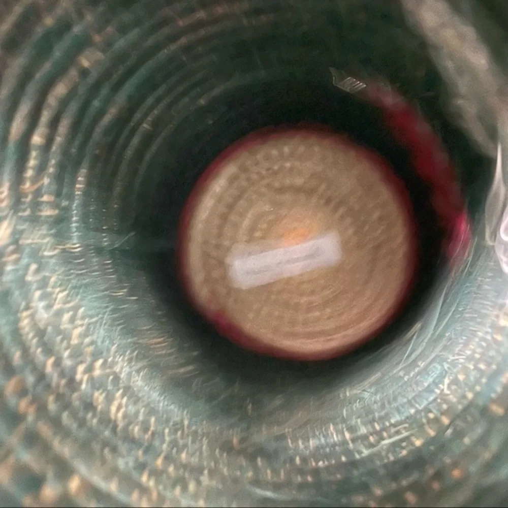 African Woven vase container green made in Rwanda